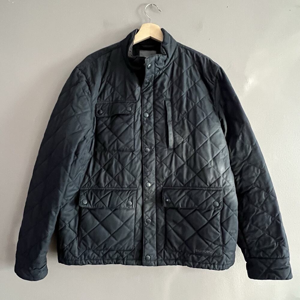 Bonobos Men’s Banff Quilted Standard Fit Barn Jacket Quilted Black Sz XL * Flaws